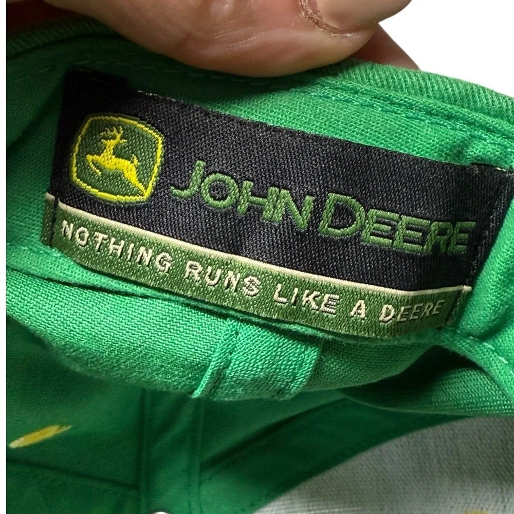 John Deere Hat Green Yellow Adjustable Cap Farm Tractor‎ Logo Adult OS